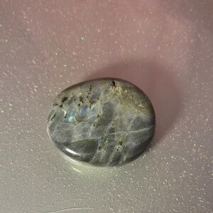 Labradorite Palm Stone with purple shine